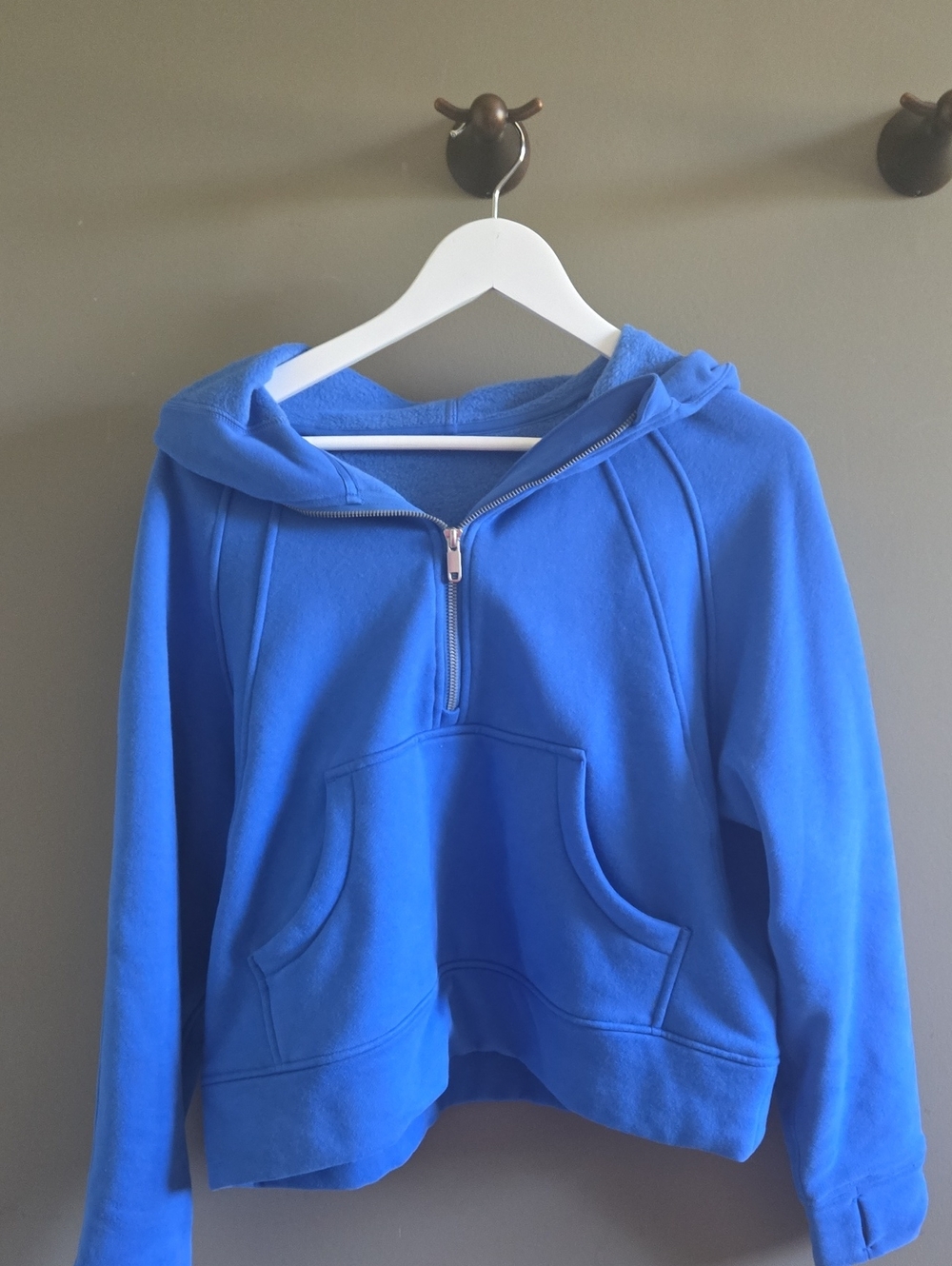 Cobalt Blue Half-Zip Hoodie